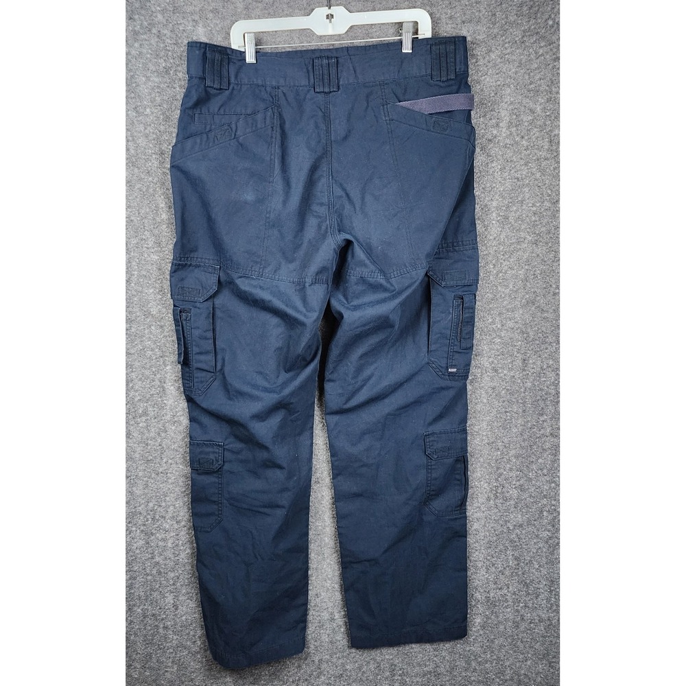 5.11 Tactical‎ Cargo Pants Mens 40x33 Navy Blue Ripstop Multi-Pocket Utility - Picture 2 of 16